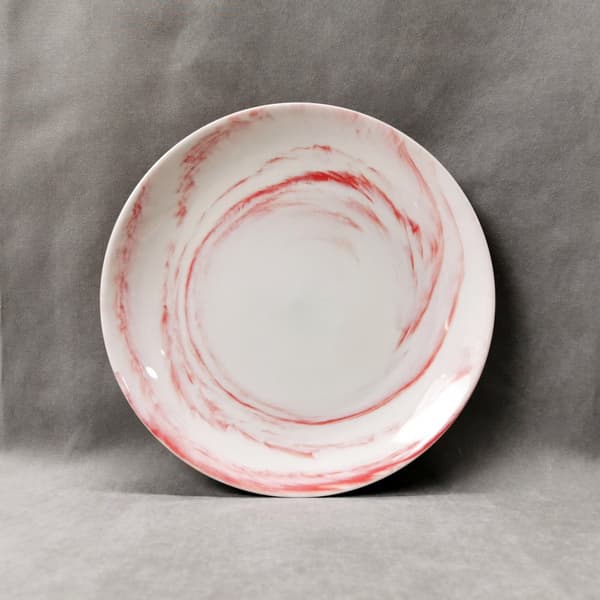 6 stycken tallrikar 20 cm marmor rosa Dala