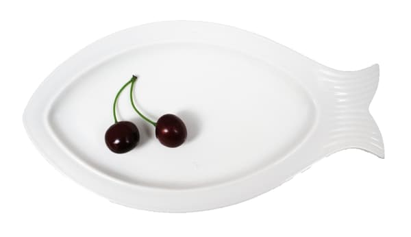 Posliinilautanen/astia - kala - 6 kpl pakkaus