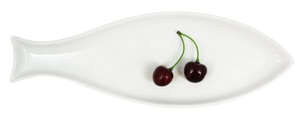 Porcelænstallerken - Fisk - 6-pak