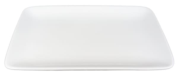 Rektangulær porcelænstallerken - afrundet kant - 6-pack