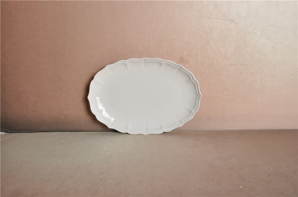 Porcelænstallerken/Assiette - Oval - 6-pack