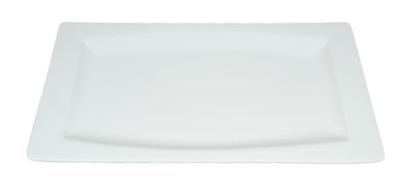 Rektangulær porcelænstallerken Oblong - 8-pakning