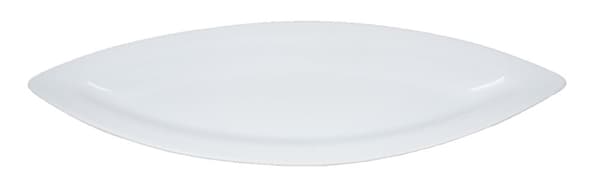 Porcelænsfad / tallerken lang - blad - 3-pak