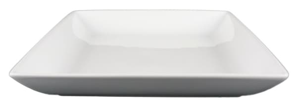 Firkantet porcelænstallerken - dyb - 4-pakning