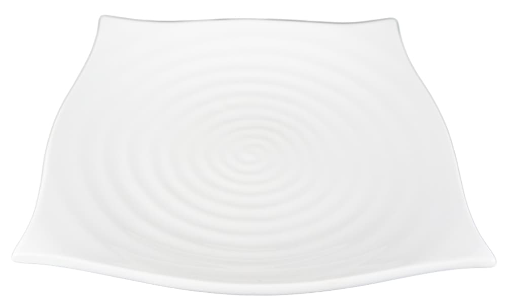 Fyrkantig Tallrik - Vågor Stor - 4 Pack