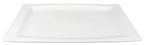Rektangulær porcelænstallerken - blødt formet - 4-pakning