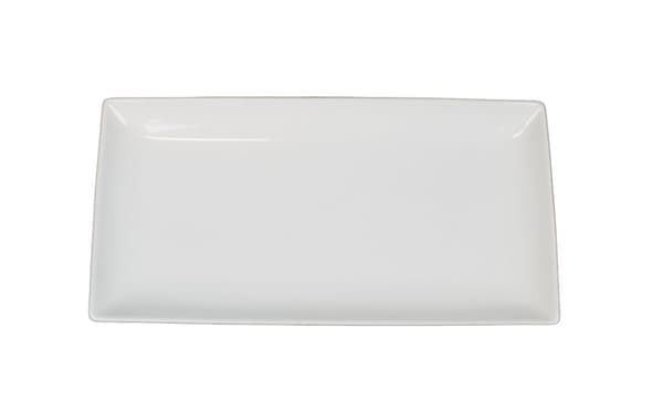 Rektangulär Porslins Tallrik Mjukformad Kant - 4 pack