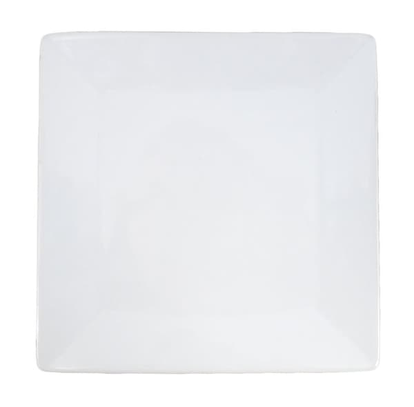 Større traditionel porcelænstallerken firkantet - 4 pakke