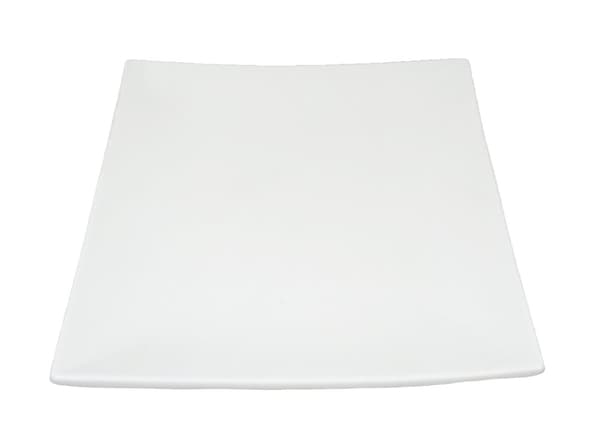 Stor firkantet porcelænstallerken tyk - 6-pack
