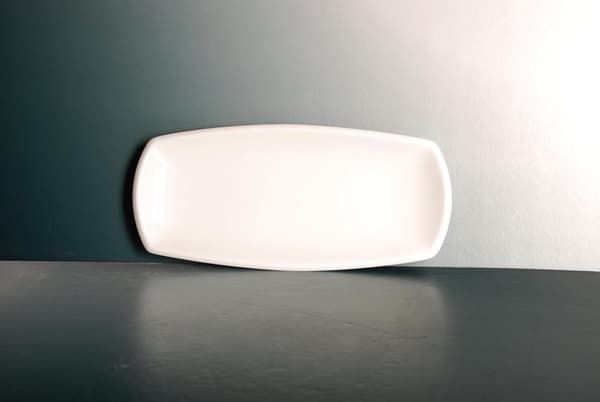 Rektangulär Porslins Tallrik - Oval - 6 Pack