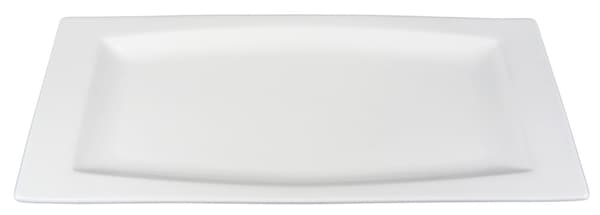 Rektangulær tallerken i porcelæn - Oblong Soft-Shaped - 6-pack