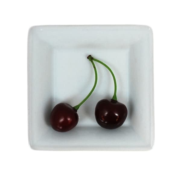 Firkantet miniporcelænstønde - 12 stk.