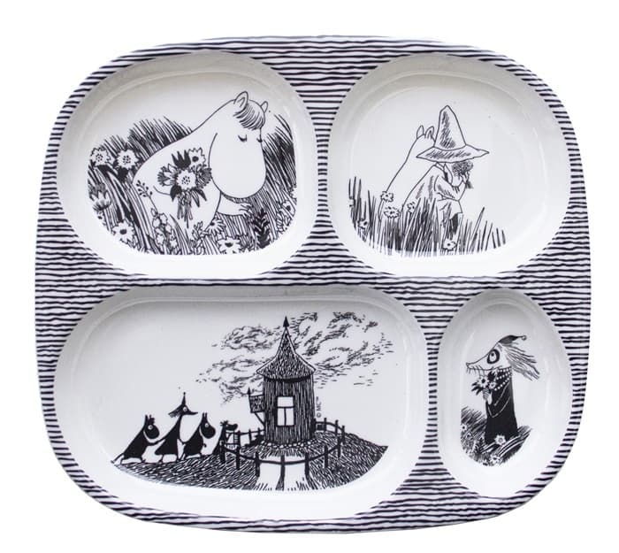 Mumin Tallrik med Fack, Graphic - Rätt Start