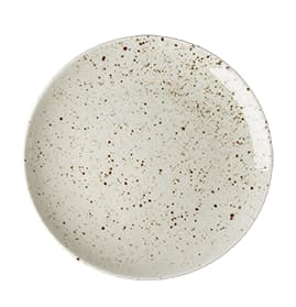 Lifestyle, natural, flat tallrik utan bräm, 16 diameter cm - 6 st