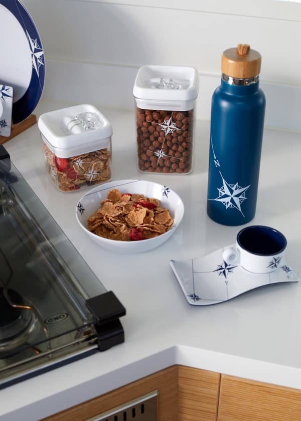 Förvaringsburkar i plast Marine Business Canisters Northwind, transparent, 4-pack