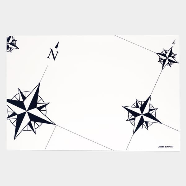 Bordstabletter Marine Business Northwind Placemats PVC, 30 x 45 cm, vit/blå, 6-pack