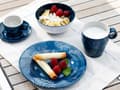 Miniatyrbild 2 av 2: Melaminassietter Marine Business Living, non-slip, vit/blå, 20 cm, 6-pack