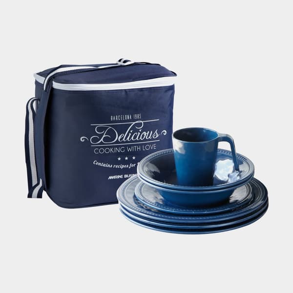 Melaminservis Marine Business Harmony Blue, blå, 17 delar