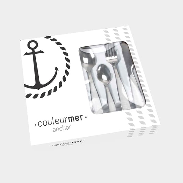 Bestickset Couleur Mer Anchor, rostfritt, 24 delar