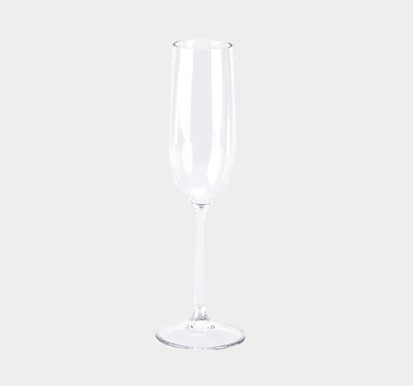 Champagneglas i plast Couleur Mer Seychelles, transparent, 22 cl, 6-pack