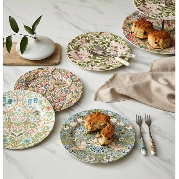 Honeysuckle Mixed Plates Ø 20cm, 4-pack - Morris & Co