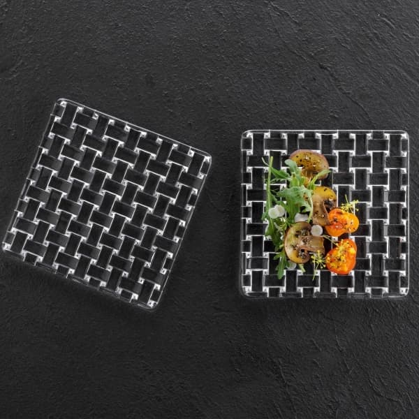 Bossa Nova Square Plate 14cm, 2-pack - Nachtmann