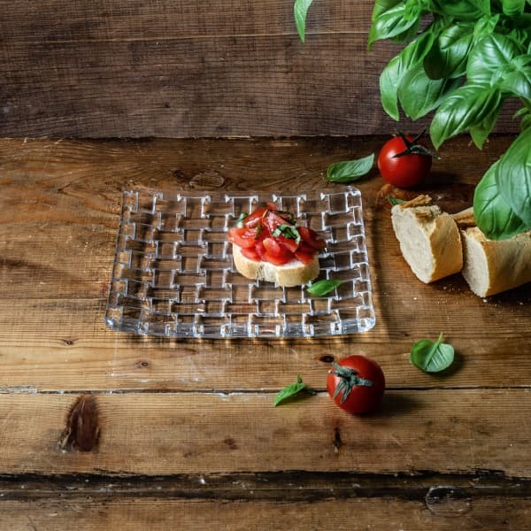 Bossa Nova Square Plate 14cm, 2-pack - Nachtmann