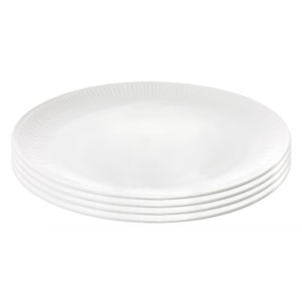 Relief White Dessert Plate 20cm, 4-pack - Aida