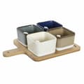 Miniatyrbild 1 av 3: Tilltuggsset DKD Home Decor 27 x 20 x 1,3 cm Porslin Beige Blå Brun Grön Modern