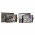 Miniatyrbild 2 av 3: Bricka DKD Home Decor 40,5 x 30 x 6,5 cm Multicolour Trä MDF (2 antal)