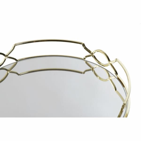 Snacksbricka DKD Home Decor Speglar Metall (30 x 30 x 5 cm)