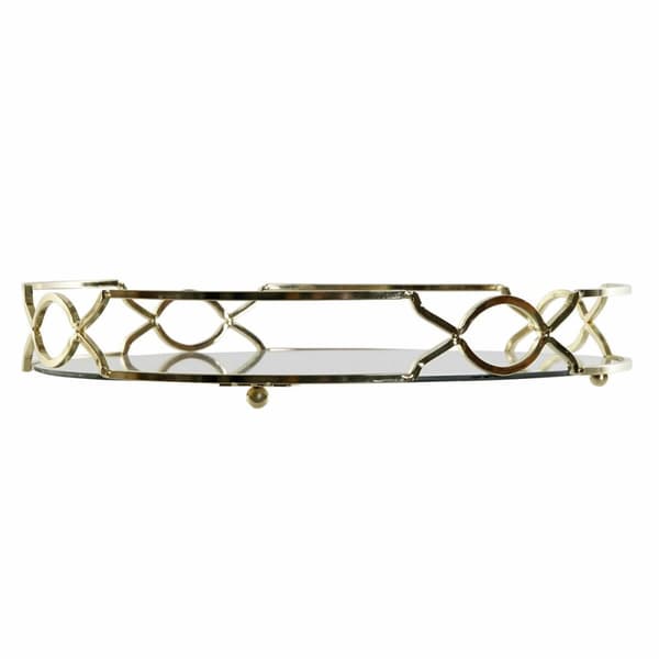 Snacksbricka DKD Home Decor Speglar Metall (30 x 30 x 5 cm)