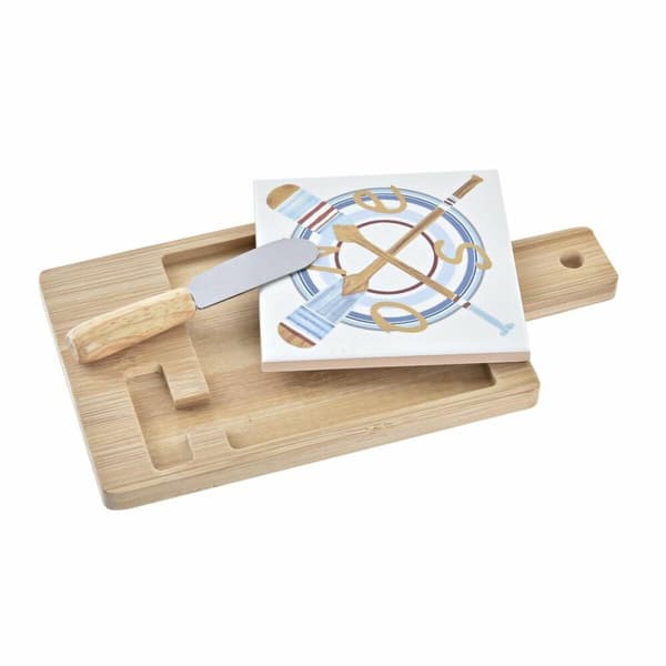 Ostbricka DKD Home Decor Bambu Aluminium Stengods 21,5 x 11,8 x 1,5 cm (3 Delar)