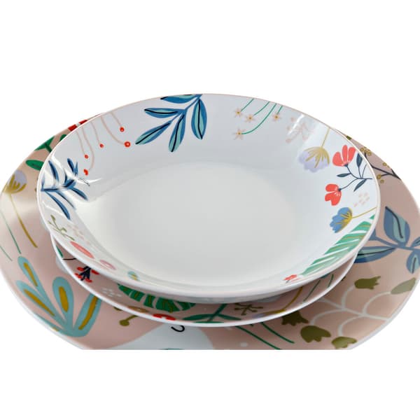 Madlavningssæt DKD Home Decor Multifarvet Porcelæn Cvetlice Urban 27 x 27 x 3 cm 18 Dele (18 pcs)
