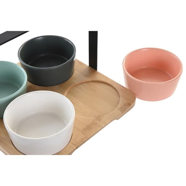 Sæt til appetizere DKD Home Decor 20 x 20 x 14 cm Porcelæn Multifarvet