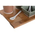 Pikkukuva 4 / 4: Alkuruokasetti DKD Home Decor 28 x 18,8 x 1,5 cm Posliini Monivärinen Bambu 10 Kappaletta Skandinaavinen