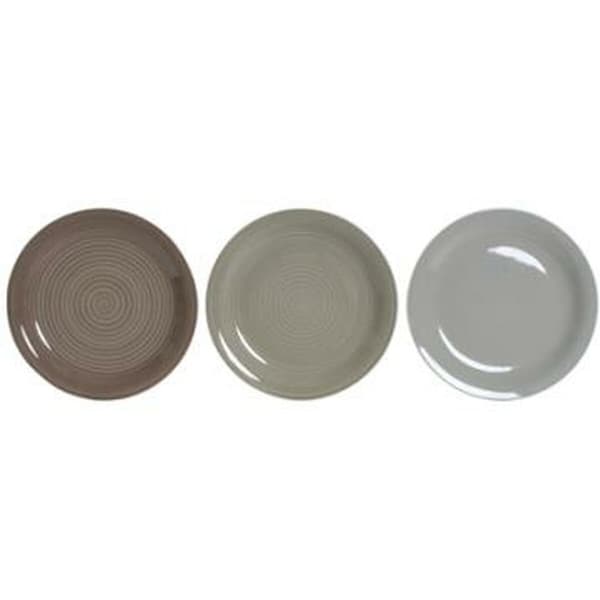 Spisestel DKD Home Decor Brun Grå Stentøj 26,5 x 26,5 x 3 cm 18 Dele