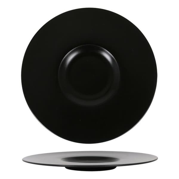 Flad Plade Inde Neat Sort Porcelæn Ø 30 cm