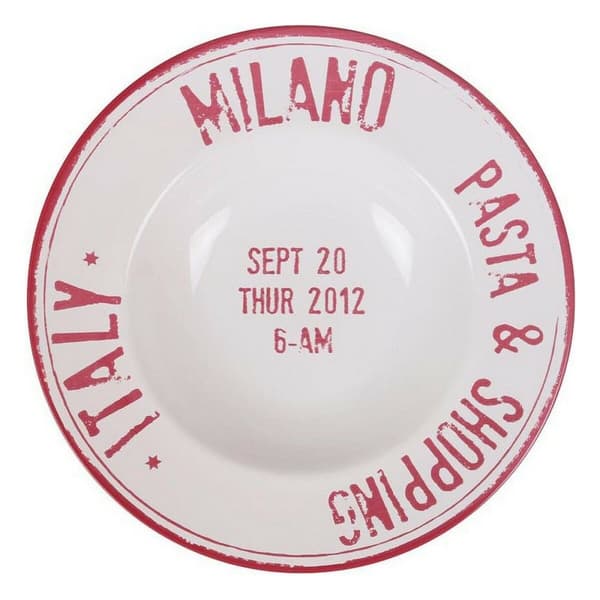 Pastaskål Santa Clara Milano Rød Porcelæn Ø 28 cm
