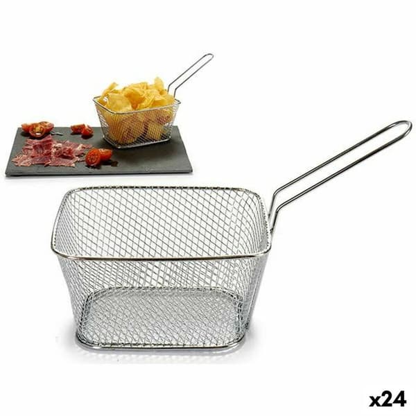 Kurv til præsentation af aperitiffer Kinvara 50687 Sølvfarvet Jern 24 x 13 x 11 cm (24 enheder)