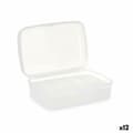 Miniatyrbillede 1 af 4: Kasse med rum Kinvara 02 1192 Hvid Gennemsigtig Plastik 21,5 x 8,5 x 15 cm (12 enheder)