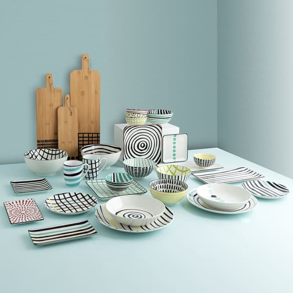 Flat tallerken Bidasoa Zigzag Flerfarget Keramikk 26,5 cm