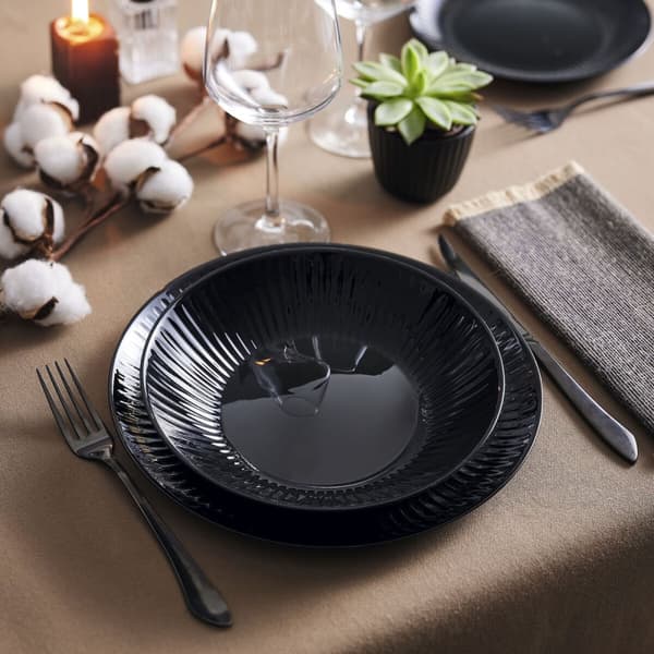 Dyp plate Luminarc Cottage Svart Glass Ø 20 cm