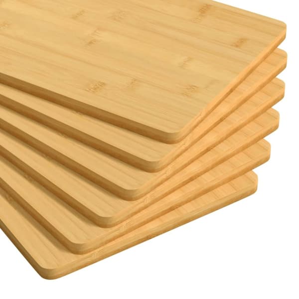 vidaXL Frokosttallerkener 6 stk 35x23x0,8 cm bambus
