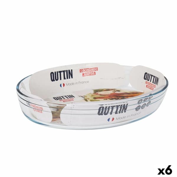Ugnsform Quttin   Transparent Glas Avlång 3,4 L 35,1 x 24,1 x 6,5 cm (6 antal)