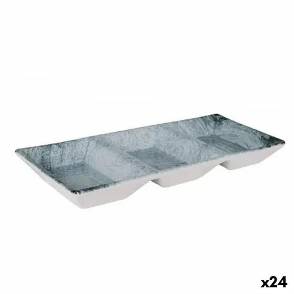 Snacksbricka La Mediterránea Dalian 3 Fack 25 x 11 x 3 cm (24 antal)