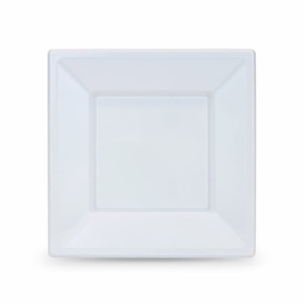 Set med återanvändbara tallrikar Algon Fyrkantig Plast 18 x 18 x 1,5 cm (24 antal)