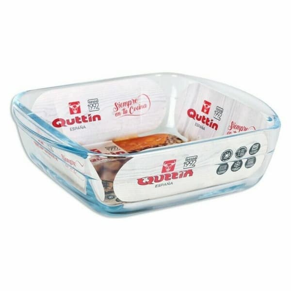 Bageplade Quttin 66603 1,1 L Glas Firkantet 1,1 L 19,7 x 16,8 x 5,6 cm (10 enheder)