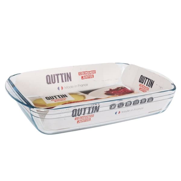 Ovn Fad Quttin   Gennemsigtig Glas Rektangulær 5 L 40,2 x 26,4 x 7 cm (6 enheder)