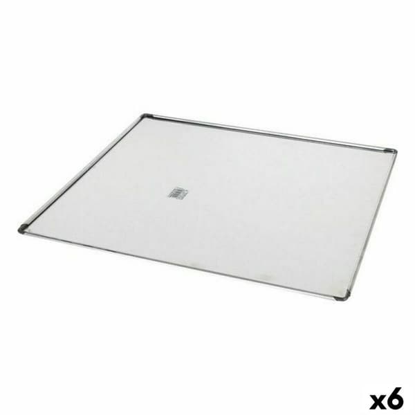 Bageplade VR Sølvfarvet Aluminium Rektangulær 41 x 37 x 0,5 cm (6 enheder)